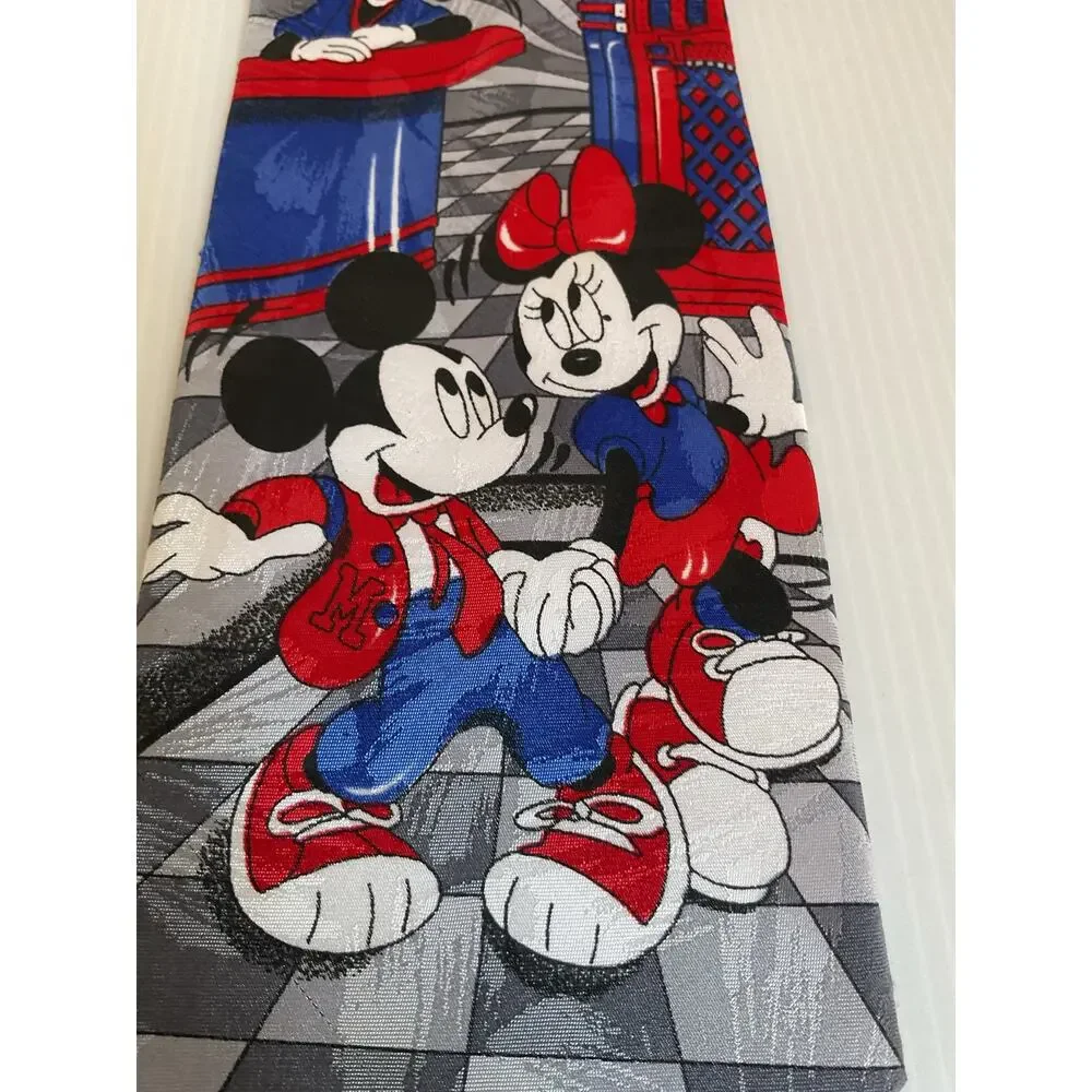 Vintage Disney Mickey Minnie Tie 90s Cartoon Jukebox Novelty Mickey Unlimited